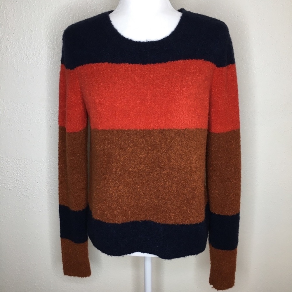 Gianni Bini Color Block Wool Blend Sweater M